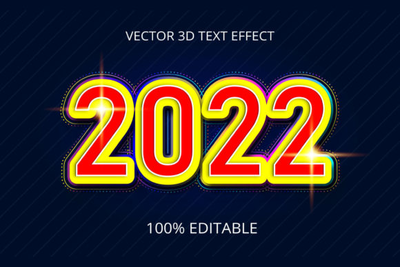 2022 New Year 3D Text Effect Design: A Time-Saving Tool for Creative Professionals