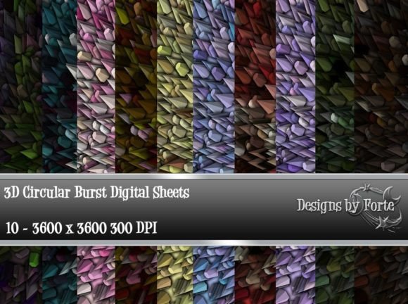 3D Circular Burst Digital Papers: A Creative Tool for Designers and Scrapbook Enthusiasts