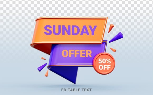 3D Sale Banner Design Weekend Offer