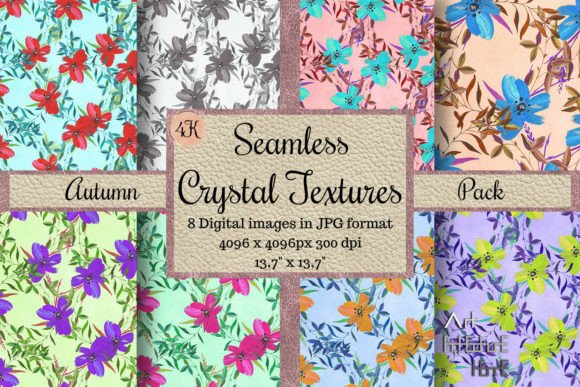 Autumn-Inspired Seamless Crystal Textures for Creative Projects