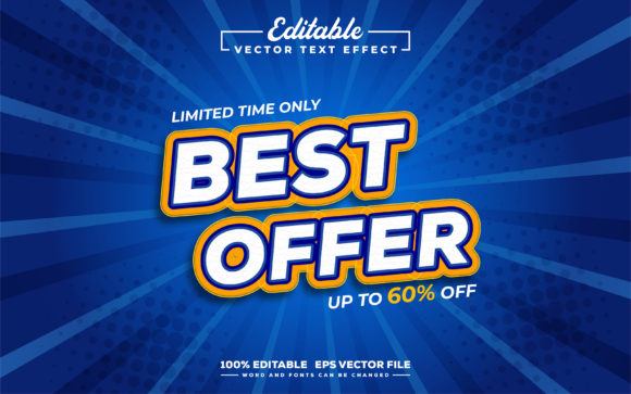 Best Sale Editable 3D Text Effect Design