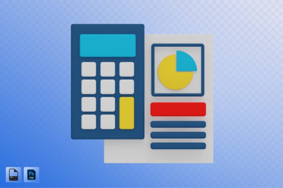 Calculator 3D Illustration: A Modern Design Asset