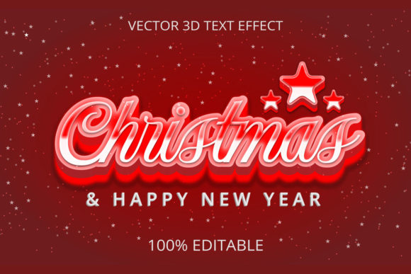 Christmas 3D Text Effect Design: A Time-Saving Tool for Creative Projects