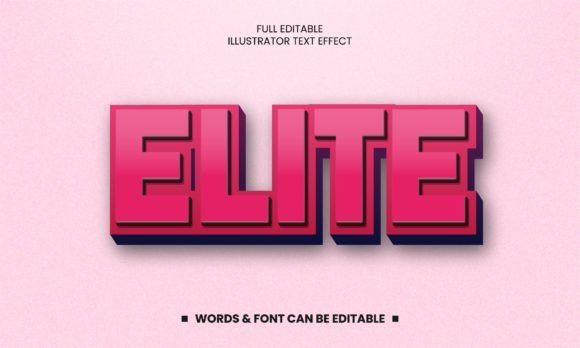 Elite 3D Text Effect Design: A Bold Typographic Statement