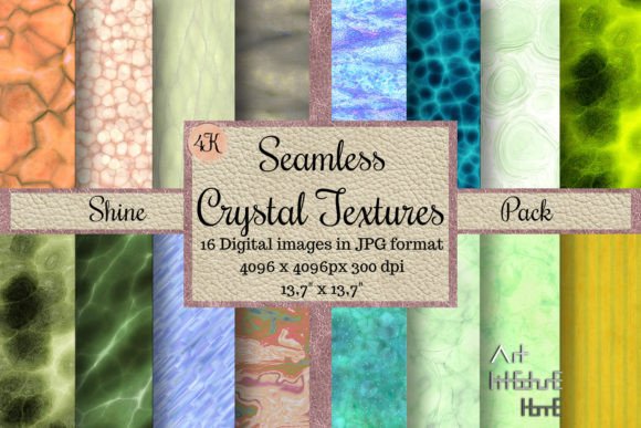 Enhancing Design Projects with Seamless Crystal Textures - Shine Pack