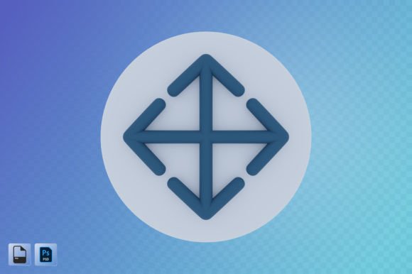 Enhancing Design with Movement Arrow 3D Illustration