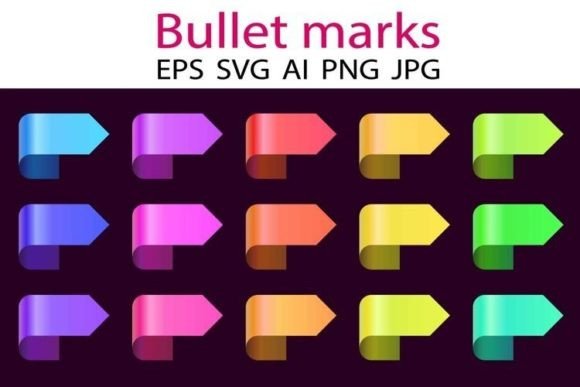 Enhancing Visual Communication with Bullet Arrows and Abstract Bullet Points in Color Gradients