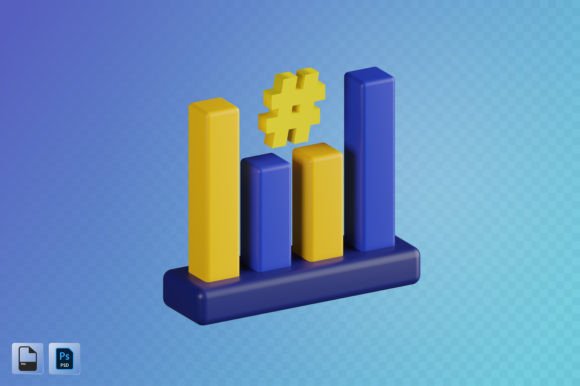 Hash Rate Crypto 3D Illustration for Creative Projects