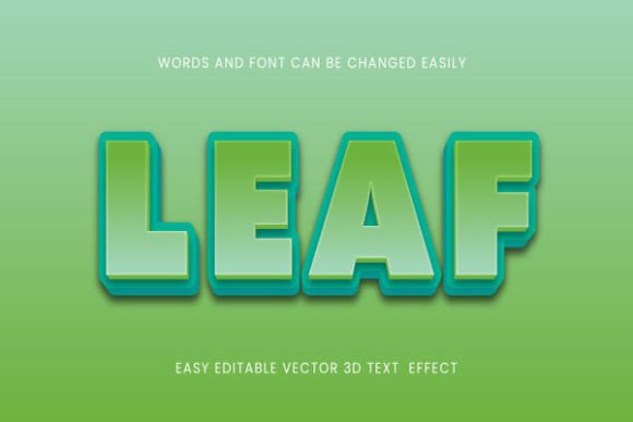 Leaf - Editable 3D Text Style Design