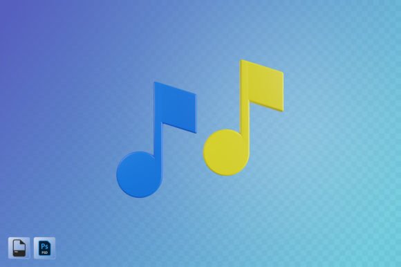 Music Note 3D Illustration for Creative Projects