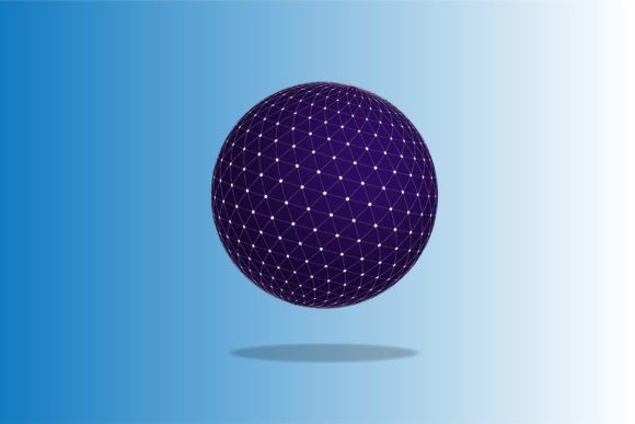Polygonal Planet Design: Abstract 3D Art for Creative and Professional Use