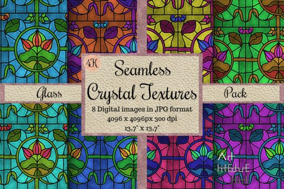 Seamless Crystal Textures - Glass Pack: High-Quality 4K Digital Paper for Creative and Professional Use