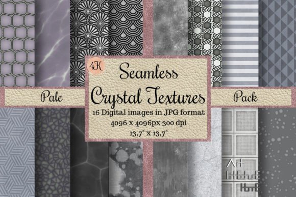 Seamless Crystal Textures - Pale Pack for Creative Projects