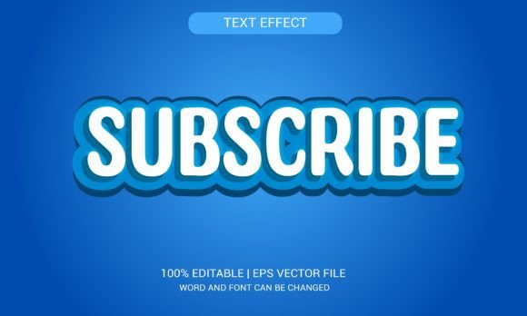 Subscribe 3D Text Effect Design: A Strategic Tool for Engaging Visual Communication