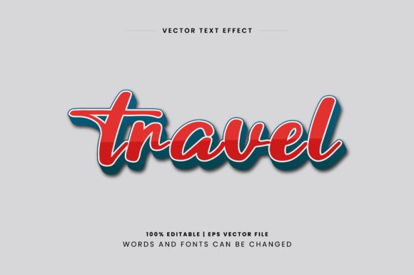 Travel 3D Gradient Text Effect Design: A Modern Approach to Captivating Typography